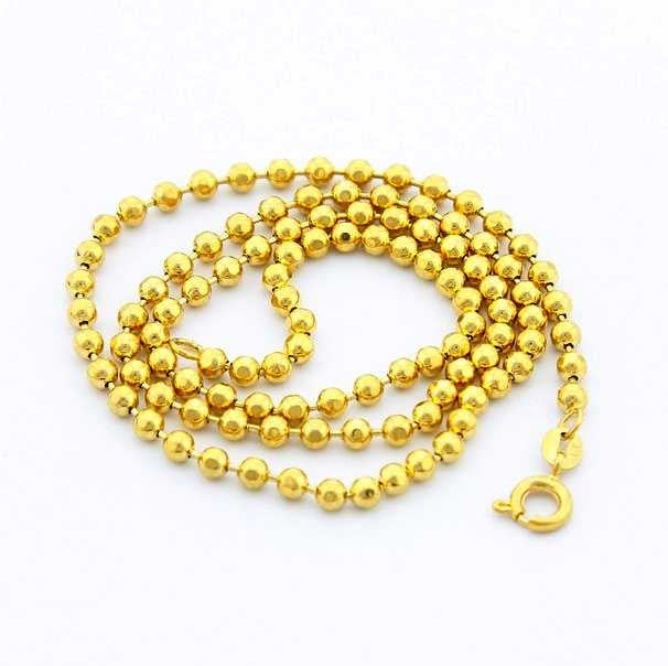 24K GP Gold Plated Necklace Mens & Women Yellow Gold Golden Jewelry Necklace YHDN 55 ELY