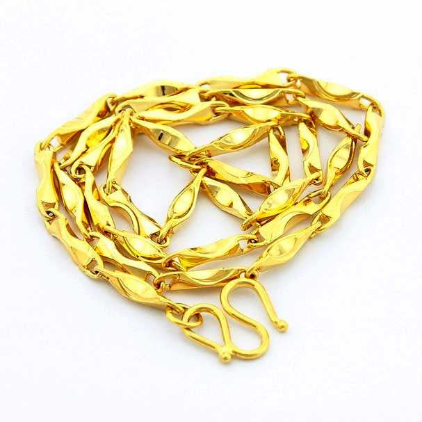 24K GP Gold Plated Necklace Mens & Women Yellow Gold Golden Jewelry Necklace YHDN 44 ELY