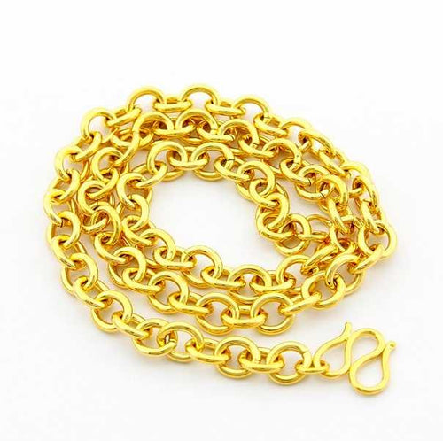 24K GP Gold Plated Necklace Mens & Women Yellow Gold Golden Jewelry Necklace YHDN 58 ELY