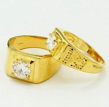 24k Gold Plated Mens Jewelry Sets Yellow Gold Golden Ring Rings YHDS 22 ELY