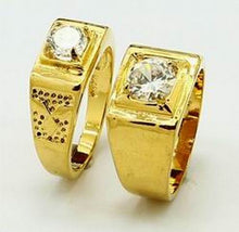 24k Gold Plated Mens Jewelry Sets Yellow Gold Golden Ring Rings YHDS 22 ELY