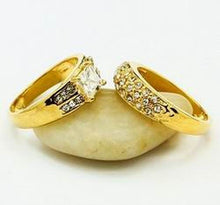 24k Gold Plated Mens Jewelry Sets Yellow Gold Golden Ring Rings YHDS 24 ELY