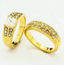 24k Gold Plated Mens Jewelry Sets Yellow Gold Golden Ring Rings YHDS 24 ELY