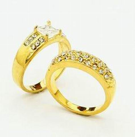 24k Gold Plated Mens Jewelry Sets Yellow Gold Golden Ring Rings YHDS 24 ELY