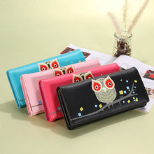 Owl Wallet PU Leather Purse Holder Long Cartoon Purses Lovely Women Wallets 1STL ELY