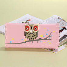 Owl Wallet PU Leather Purse Holder Long Cartoon Purses Lovely Women Wallets 1STL ELY