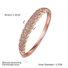 jewelry 18K GP cuff crystal drill even women bracelet bangle pulseiras femininasSMTPZ 65 ELY