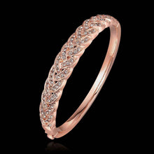 jewelry 18K GP cuff crystal drill even women bracelet bangle pulseiras femininasSMTPZ 65 ELY