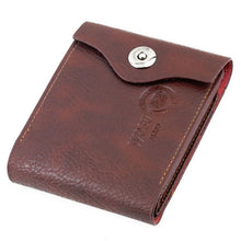 Fold Wallet Gift Wallet Men Leather Brown Credit/ID Card Purse Gift ELY