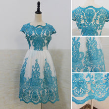 Lace O-Neck Waisted Dinner Dress Vestido de Festa Dress Vestido de Renda Party Lace Ball Gown Women Dress ELY