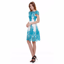 Lace O-Neck Waisted Dinner Dress Vestido de Festa Dress Vestido de Renda Party Lace Ball Gown Women Dress ELY