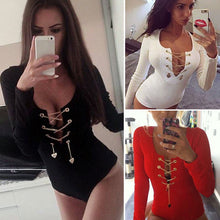 Metal Chain Sexy Bodysuit Women Tops Long Sleeve Jumpsuit Casual Bodysuit Rompers womens jumpsuit Overalls ELY