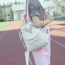 PU Leather Backpack Women Preppy Style School Bags Casual Rivets Women Rucksack Travel Satchel Bags Mochila Feminina ELY