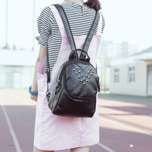 PU Leather Backpack Women Preppy Style School Bags Casual Rivets Women Rucksack Travel Satchel Bags Mochila Feminina ELY