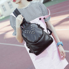 PU Leather Backpack Women Preppy Style School Bags Casual Rivets Women Rucksack Travel Satchel Bags Mochila Feminina ELY