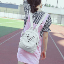 PU Leather Backpack Women Preppy Style School Bags Casual Rivets Women Rucksack Travel Satchel Bags Mochila Feminina ELY