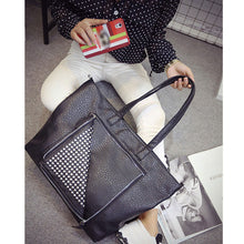 Rivets Women Leather Handbag Lady Shoulder Bag Tote Purse PU Women Bag Bolsas Femininas ELY