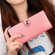 Sweet Ladies Soft PU Long Purse Wallet 12 Card Slots Holder Snap Button Hasp Long Purses Po Slot 1STL ELY