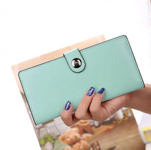 Sweet Ladies Soft PU Long Purse Wallet 12 Card Slots Holder Snap Button Hasp Long Purses Po Slot 1STL ELY