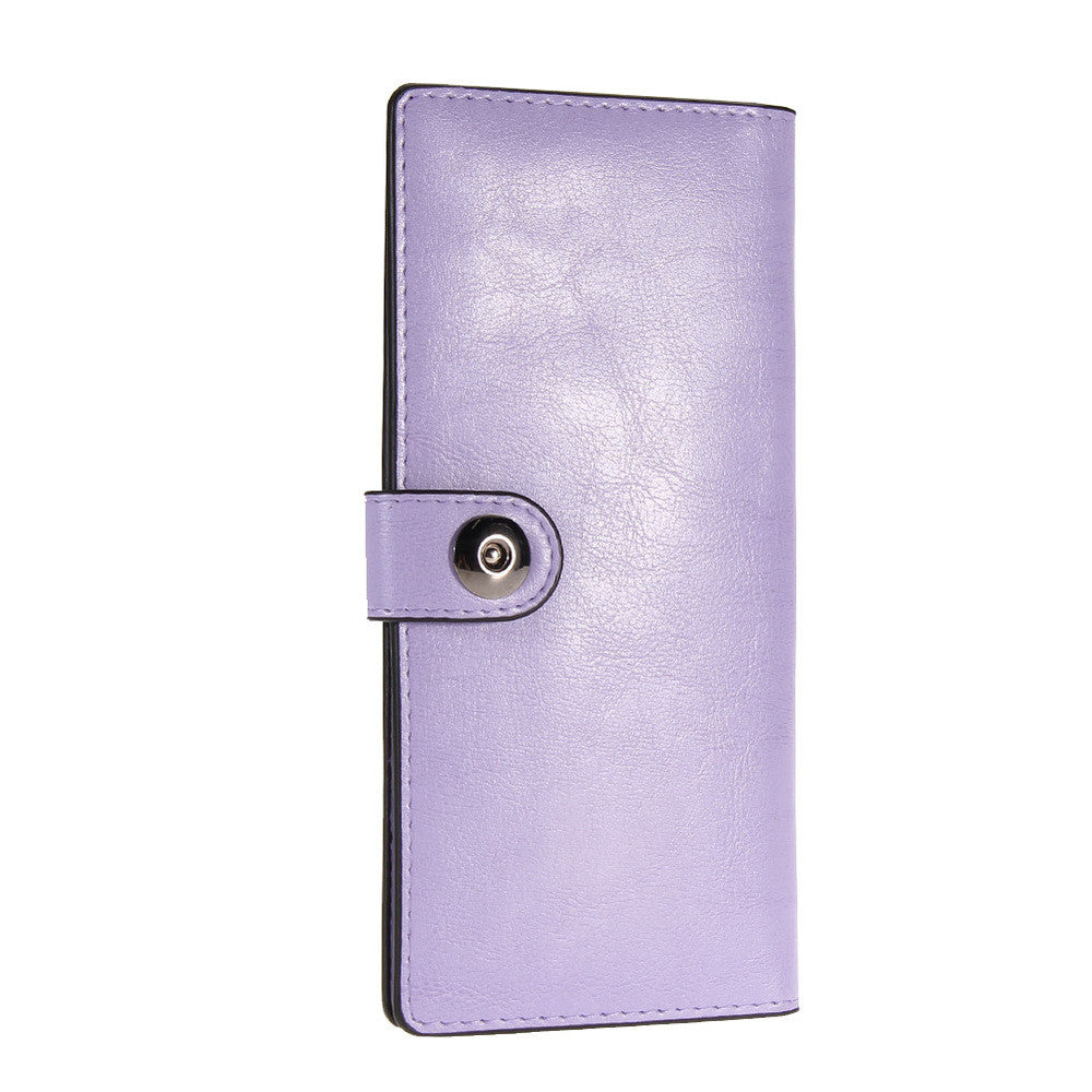 Sweet Ladies Soft PU Long Purse Wallet 12 Card Slots Holder Snap Button Hasp Long Purses Po Slot 1STL ELY