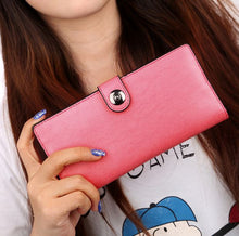 Sweet Ladies Soft PU Long Purse Wallet 12 Card Slots Holder Snap Button Hasp Long Purses Po Slot 1STL ELY