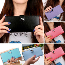 Sweet Ladies Soft PU Long Purse Wallet 12 Card Slots Holder Snap Button Hasp Long Purses Po Slot 1STL ELY