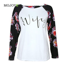 Women Casual Loose Long Sleeve Tee Shirt Floral Printed T-Shirt Blusa Women Tops Letter Crop Tops Tees 1STL ELY