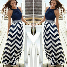 Women Dress Sleeveless Vestidos Boho Long Dress Vestido de Festa Renda Party Beach O Neck Chiffon Dress 1STL ELY