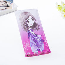 Women Girl PU Leather Wallet Lady Long Card Holder Pure Lovely Cartoon Wallets 1STL ELY