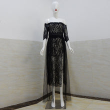 Womens Formal Lace Full Length Floor Gown Party Ball Dress 1STL ELY