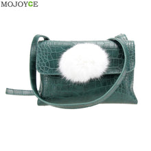 PU Women Bags with Fur Women Leather Handbag Women Messenger Bag Shoulder Crossbody Bag Bolsa Feminina Sac ELY