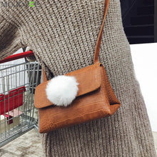 PU Women Bags with Fur Women Leather Handbag Women Messenger Bag Shoulder Crossbody Bag Bolsa Feminina Sac ELY