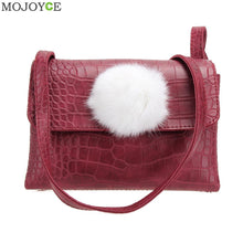 PU Women Bags with Fur Women Leather Handbag Women Messenger Bag Shoulder Crossbody Bag Bolsa Feminina Sac ELY