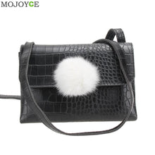 PU Women Bags with Fur Women Leather Handbag Women Messenger Bag Shoulder Crossbody Bag Bolsa Feminina Sac ELY