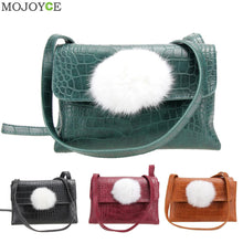 PU Women Bags with Fur Women Leather Handbag Women Messenger Bag Shoulder Crossbody Bag Bolsa Feminina Sac ELY