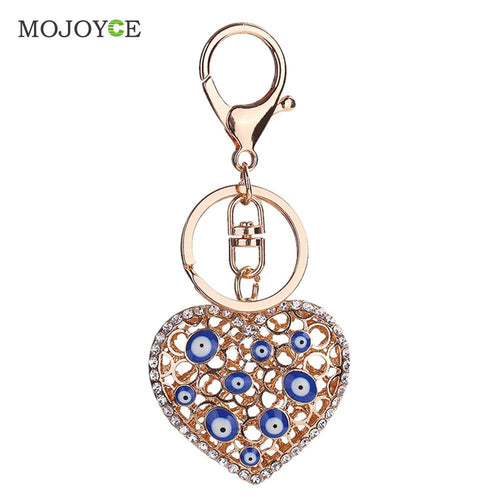 Big Heart Eyes Rhinestone Crystal Keychain Charm Pendant Keyring Bag Purse Pendant Jewelry 1STL ELY