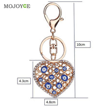 Big Heart Eyes Rhinestone Crystal Keychain Charm Pendant Keyring Bag Purse Pendant Jewelry 1STL ELY