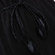 Black Chiffon Women Jumpsuit Off Shoulder Bodysuit Women Rompers with Leather Belt Overalls Combinaison Femme Playsuit 1STL ELY