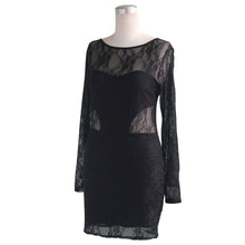 Bodycon Flower Lace Dress Floral Vestidos o-neck Sexy Short Women Backless Dress Clothing Black Red 1STL ELY