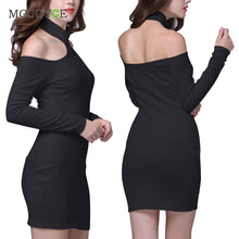 Bodycon Women Dress Vestido Tideway Slim Hang Neck Sexy Backless Long Sleeve Dress Vestido De Festa ELY