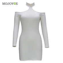 Bodycon Women Dress Vestido Tideway Slim Hang Neck Sexy Backless Long Sleeve Dress Vestido De Festa ELY