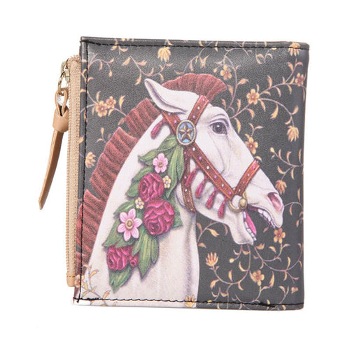 Cartoon Girls Magic Wallet Purses Cute Graffiti Printed Folded Short Leather Women Wallets Purse ELY