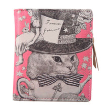 Cartoon Girls Magic Wallet Purses Cute Graffiti Printed Folded Short Leather Women Wallets Purse ELY