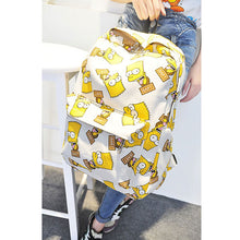 Cartoon Printing Canvas Backpack School Rucksack Backpack Women Travel Bag School Bags for Teenagers Mochila Feminina 1STL ELY