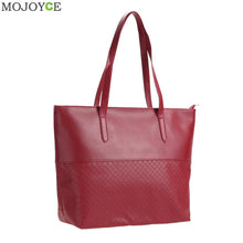 Casual Totes Embossing Lattice Women Leather Handbags Weaving Famous Brands Shoulder Bag Black Bag Bolsas Femininas Sac ELY