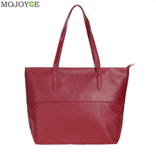Casual Totes Embossing Lattice Women Leather Handbags Weaving Famous Brands Shoulder Bag Black Bag Bolsas Femininas Sac ELY