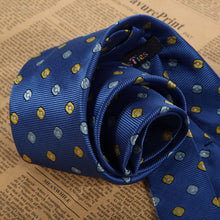 Classic Checks Blue JACQUARD WOVEN Silk Men's Tie Necktie Men's Clothes Accessary 1STL ELY