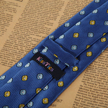 Classic Checks Blue JACQUARD WOVEN Silk Men's Tie Necktie Men's Clothes Accessary 1STL ELY