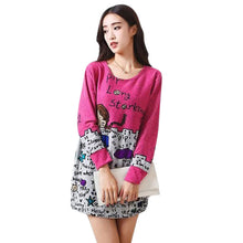 Colorful Loose Long Tee Shirt Women Tops Plus Size Long-Sleeved Knitted Cotton T shirt Women Printing Blusa Top ELY