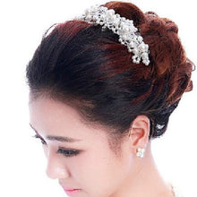 Crystal Faux Pearl Flower Party Bridal Headband Hair Band Tiara Headwear Jewelry ELY